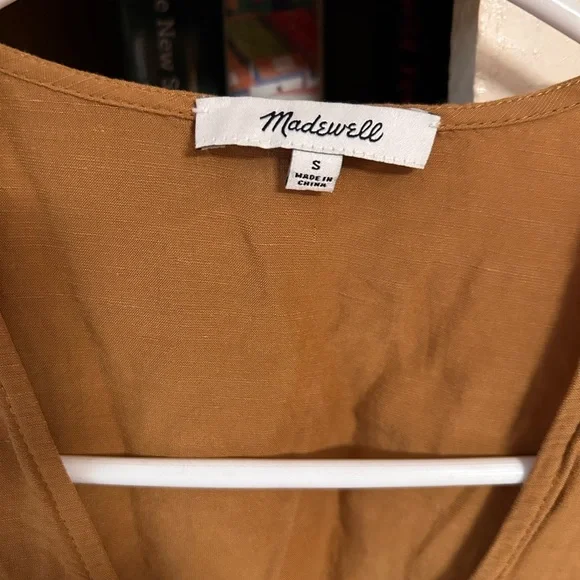 Madewell wrap top size S linen blend - Picture 2 of 3